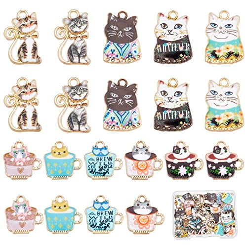 Tea Art Cat Enamel Charm Tea Art Cat Enamel Charm
