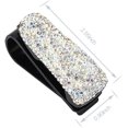 thumbnail image 2 of Soporte para gafas de sol para visera de coche, paquete de 2, soporte para gafas con clip para colgar, soporte para gafas para coche con cristales brillantes y clip para tarjetas y billetes, 2 of 8