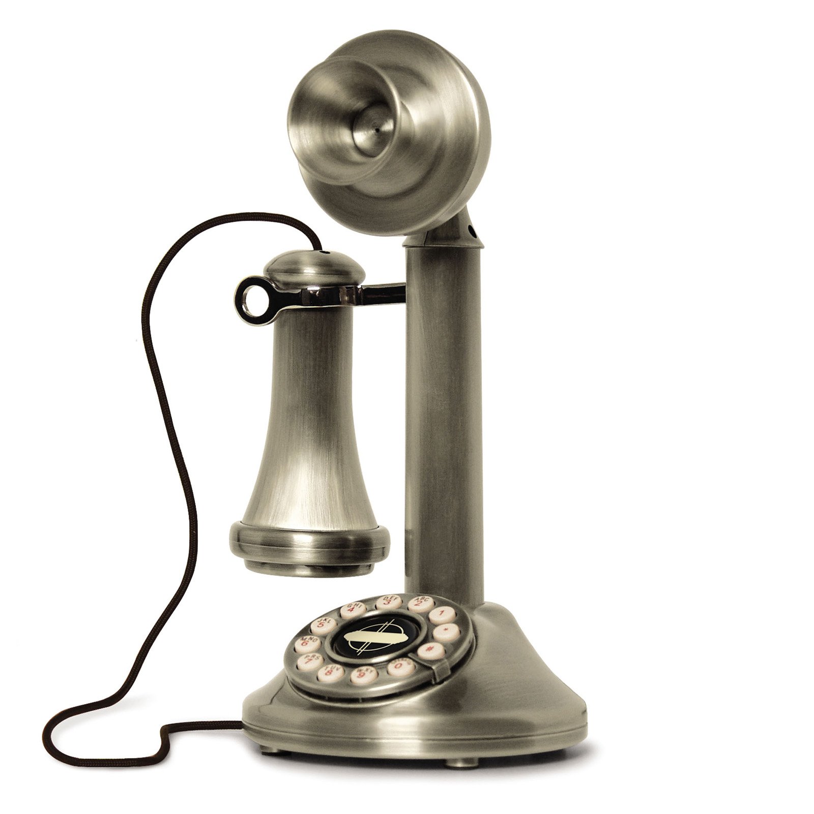 Crosley Radio CR64BC Candlestick Phone, Brushed Chrome