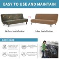thumbnail image 5 of QIUYI Armless Sofa Cover Stretch Futon Cover Couch Covers for 2-3 Seater Folding Sofa Bed Without Armrests Slipcover (Color : DarkRed, Size : Large), 5 of 7