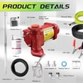thumbnail image 2 of 12V Fuel Transfer Pump w/Manual Nozzle, 10 GPM High Flow DC Diesel Transfer Pump, Gas Heavy Duty Transfer Pump with Filter for Gasoline, Diesel, Kerosene, Biodiesel and More, 2 of 5