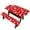 Christmas Deer Snowflake, variant on Picnic Table Covers with Bench Covers, Waterproof Camping Picnic Table Cover Set for 5FT Table, Black Peppermint Candy Snowflake Christmas Outdoor Dining Table Bench Covers
