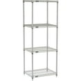 thumbnail image 3 of Nexel 5 Tier Silver Epoxy Wire Shelving Starter Unit, 24"W x 21"D x 74"H, 3 of 5