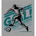 thumbnail image 5 of "Goal!" Soccer Sports Youth Heather Gray Long Sleeve Hoodie-Medium, 5 of 6
