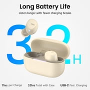 TOZO A1 Mini Earbuds Wireless Headphones Bluetooth, 32H, AI Noise Cancelling Mic, Stereo Bass, Clear Calls, Lightweight IPX5 Waterproof, App 32EQ, Khaki