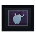 thumbnail image 2 of Carla Martell 'Owl and Elephant' Black Matted Framed Art, 2 of 5