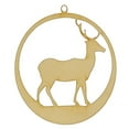 thumbnail image 1 of Package of 10, Small 3. 5" X 4. 125" 1/4" Baltic Birch Plywood Deer Ornament Wood Cutout For Art & Craft Project, Made in USA, 1 of 1