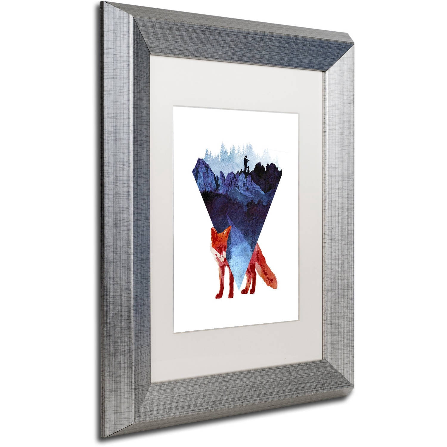 Trademark Fine Art 'Risky Road' Canvas Art by Robert Farkas, White Matte, Silver Frame