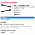 thumbnail image 2 of Inner Tie Rod End Set 2 Piece - Compatible with 2007 - 2013 Acura MDX 2008 2009 2010 2011 2012, 2 of 2