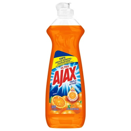 Ajax Dish Detergent, Orange Scent, 12.6 oz Bottle, 20/Carton