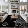 thumbnail image 5 of Mountain Line Area Rug 5x8 Washable Rug Non Slip Minimalist Abstract Landscape Art Sun Black Large Area Rug Soft Stainresistant Indoor Floor Carpet for Living Room Bedroom Home Office Dining Room, 5 of 7