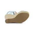 thumbnail image 5 of BLISSFUL STEP Style Women's Strappy Espadrille Wedges Platform Sandals Sky Blue 9, 5 of 7