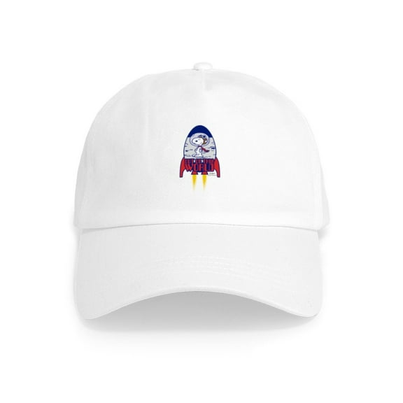 CafePress - Snoopy Out Of This World Cap - Adjustable 100% Brushed Unisex Casual Cotton Baseball Cap, Beige, 1