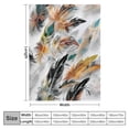 thumbnail image 4 of Orinice Feathers Warm Lightweight Blanket Soft Fleece Blankets for All Seasons - Decorative Cow Gifts Blanket in Multiple Sizes 50x60in, 4 of 6