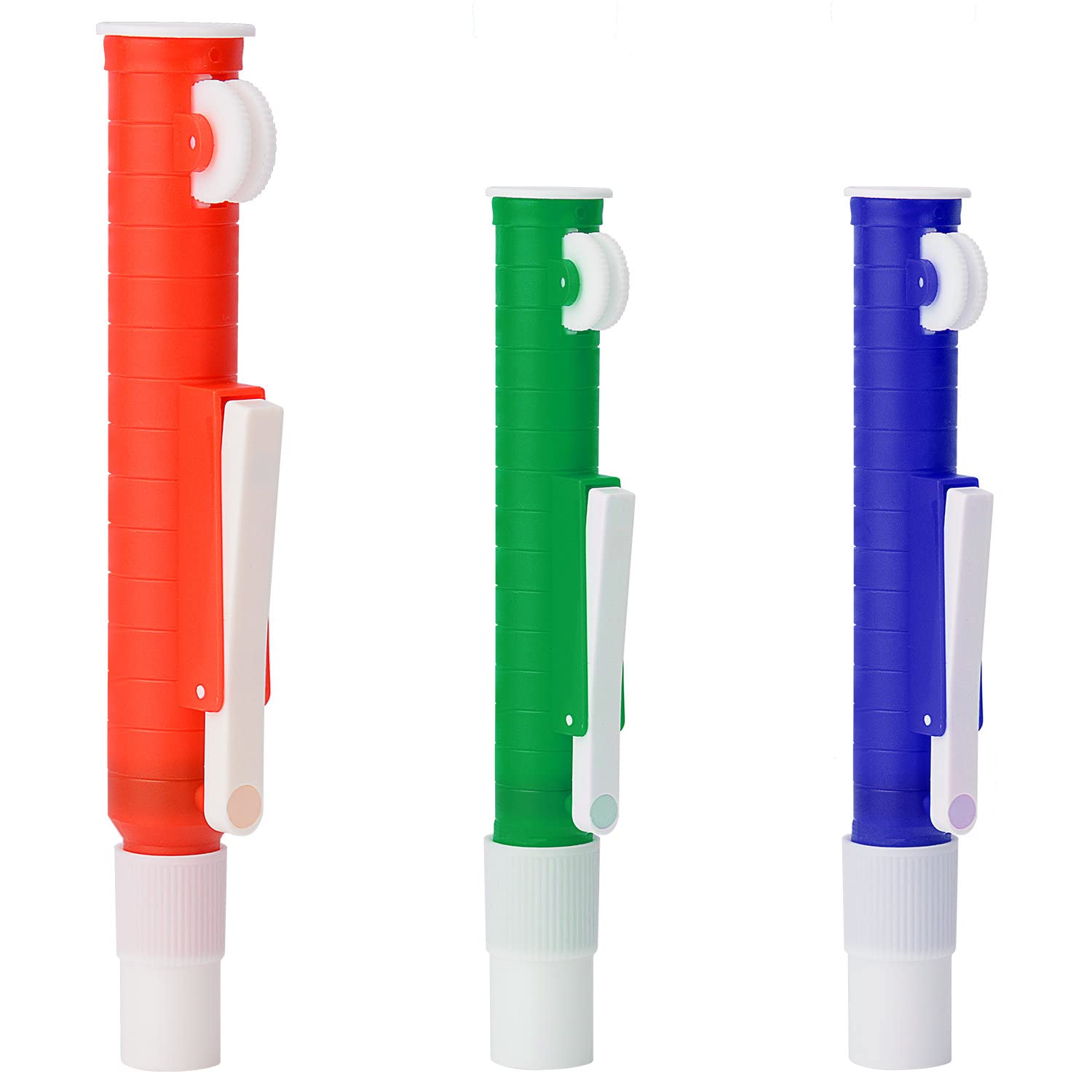 Pipette Pump Set, 3 ColorCoded Pipette Pimps Pipet Filters for