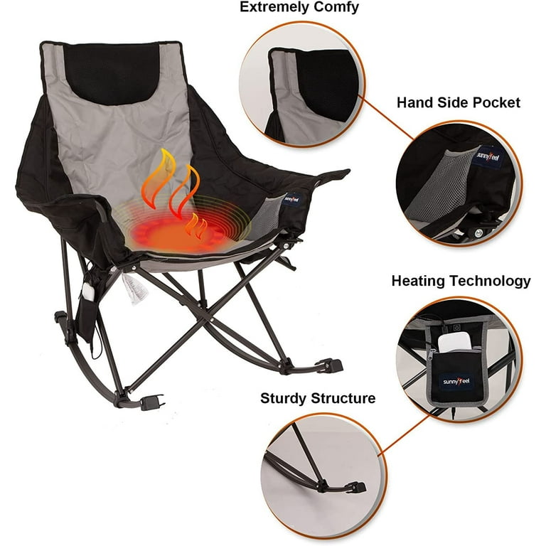 Reclining rocker camp chair sale
