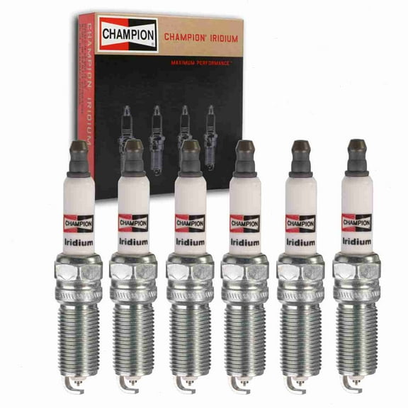 6 pc Champion 9901 Iridium Spark Plugs for 12597464 12598004 12607280 41-103 41-105 41-107 41-990 4515 8-12598-004-0 HGR8MQI ILTR5A13G LTR5IX-11 RE10WYPB5 Ignition Wire Secondary