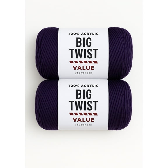Big Twist Value Yarn Bundle- 2 Pack Grape