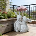 thumbnail image 6 of QuanTara White Easter Bunny Resin Statue - 7.87x5.51x3.74in Outdoor Garden Decor, Hand-Painted Spring Rabbit Figurine for Yard, Patio, Porch, Indoor Mantle, Easter Gift & Home Decoration, 6 of 6