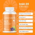 thumbnail image 2 of Celebrate Vitamins 30 mg Iron + Vitamin C Chewable Tablets - Grape Flavor - 90 count, 2 of 5