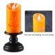 thumbnail image 2 of 5uds. Lámpara de vela de calabaza brillante para Halloween, decoración de bar para el hogar alimentada por batería (1 unidad), 2 of 3