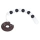thumbnail image 5 of Donuts, juguetes para la dentición, juguetes de dentición de silicona de grado alimenticio para bebés con tetina, cadena anticaída, juguetes para la dentición para café infantil, 5 of 9