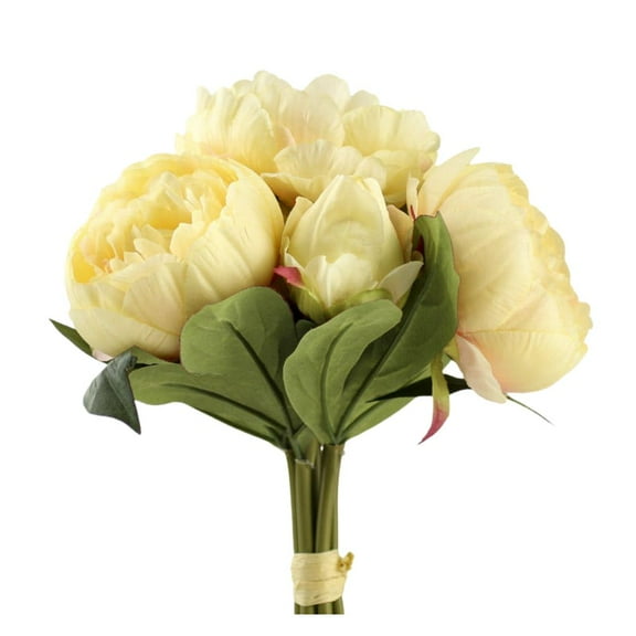 Silk Buttercream Peony Bouquet - for Spring Arrangements and Displays - Factory Direct Craft