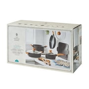 The Pioneer Woman Prairie Signature 14-Piece Cast Aluminum Cookware Set, Charcoal