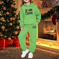 thumbnail image 2 of Girls Boys Christmas Sweatsuit Set 2 PC Graphic Long Sleeve Pullover Holiday Tops Sweatpants Set 6-7 Years Girl Clothes, 2 of 4