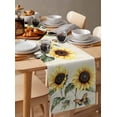 thumbnail image 6 of Ldtrchee Vintage Sunflower Table Runner 120 Inches, Country Retro Butterfly Yellow Floral Bed Runner Dresser Scarves Tabletop for Indoor Outdoor Parties/Ceremony/Banquet, 13"x 120", 6 of 8