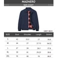 thumbnail image 6 of Men's Lightweight Bomber Windbreaker Jacket Casual Stylish Fall Spring Coat Navy Blue Size L, 6 of 6