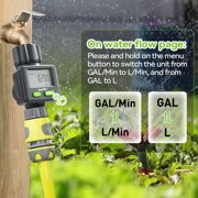 RainPoint Digital Water Flow Meter for Gardening Water Sprinkler RV Tank Bi-Directional Measurement,ICS018