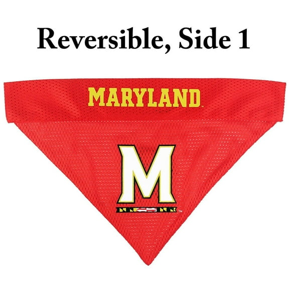 Pets First Collegiate Maryland Terrapins Reversible Bandana - Home & Away Mesh & Premium Embroidery for DOGS & CATS