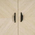 thumbnail image 2 of Demi Bonn Storage Cabinet with Doors, Modern Accent Cabinet,Wood Grain Decoratio Buffet Sideboards for Living Room, Kitchen, Enterway, Beige, 2 of 11