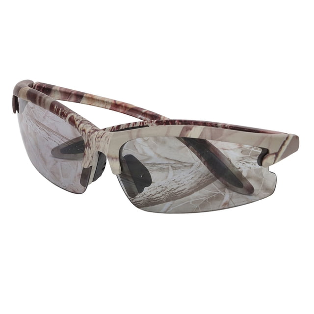 Outdoor Camo Glasses, PC Material Camouflage Glasses Half Frame Anti Impact For Traveling
