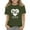 Army Green, variant on WTOBBY Summer Kids "BIG SISTER" Round Neck Short Sleeve Casual T-Shirt Top for Girls - Ideal for Sibling Fun and Everyday Adventures,Army Green 100