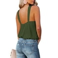 thumbnail image 4 of SAYOO mujeres moda Color sólido camisola sin mangas espalda descubierta Sling Tank Tops verano Casual salvaje chaleco Streetwear SAYOO Moda, 4 of 5