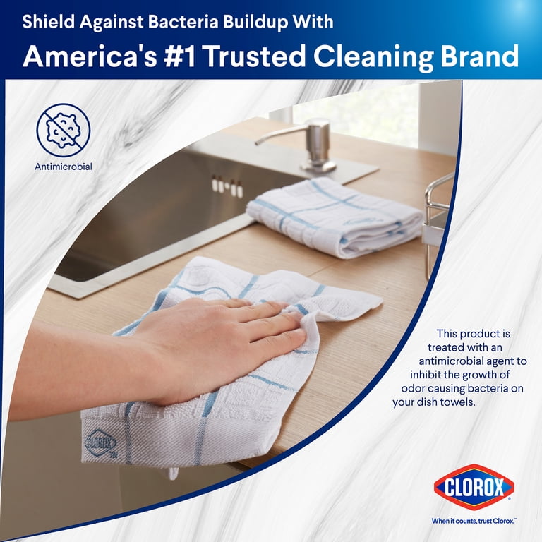 Clorox Premium Kitchen Set - 8-Piece Cotton Towels, Dishcloths, Scrubbers, Oven Mitt & Drying Mat