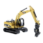 Diecast CAT Caterpillar 320D L Hydraulic Excavator with Multiple Work Tools and Operator High Line Series 1/87 (HO) Scale Diecast Model by Diecast Masters