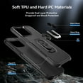thumbnail image 5 of Elegant Choise Phone Case with Ring Stand for iPhone 14 Pro Max/14 Pro/14 Plus/14 Shockproof Armor Cover, Black, 5 of 15