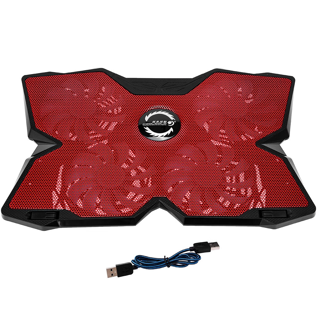 Vortex ESport LED 4Fan Advanced Laptop Cooler Cooling Pad Red US