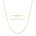 thumbnail image 1 of 24k Gold Overlayed Stainless Steel 1.5mm Thin Cable Link Chain Necklace, 1 of 6
