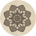 thumbnail image 1 of Ahgly Company Indoor Round Patterned Wheat Beige Area Rugs, 4' Round, 1 of 6