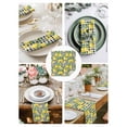 thumbnail image 3 of Lemon Yellow Cloth Napkins Set of 6 Reusable Dinner Napkins, Watercolor Fruit Black White Buffalo Plaid Cocktail Napkin Washable Table Napkins for Wedding/Holiday Party/Baby Shower 20"x20", 3 of 7