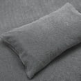 thumbnail image 2 of 3 Pieces Fluffy Teddy Fleece Fitted Sheet Queen,1 Deep Pocket Fitted Sheet and 2 Piece Pillowcases Grey, 2 of 8
