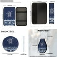 thumbnail image 7 of Pzuqiu 14 Pcs Sea Turtle Starfish Car Interior Sets Front Rear Seat Covers for Cars Steering Wheel Seatbelt Cushion Arm Rest Pad Headrest Coasters Key Chain Automotive Seat Cover Accessories Full Set, 7 of 7
