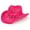 Style 1 - Hot Pink, variant on Straw Cowboy Hat for Women with Beaded Trim and Shapeable Brim, FUCHSIA