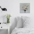 thumbnail image 6 of HFDF Bathroom Wall Decor, Flower Canvas Wall Art, Gray Background Theme Picture Artwork, Ready to Hang for Kitchen Bedroom Decor 14x11inch Framed, 6 of 6