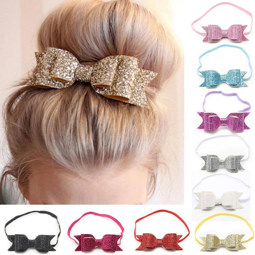 Details about   Kids Girls Glitter Bow Hairpin Barrettes Headband Headwear Fashion Hair Acc 