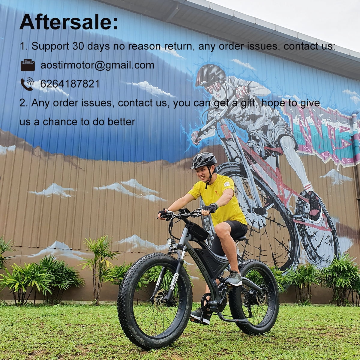 Aostirmotor Electric Mountain Bike 750W 48V15Ah Removable Lithium Battery, Fat Tire Ebike 26x4.0 inch Electric Bike for Adults UL2849
